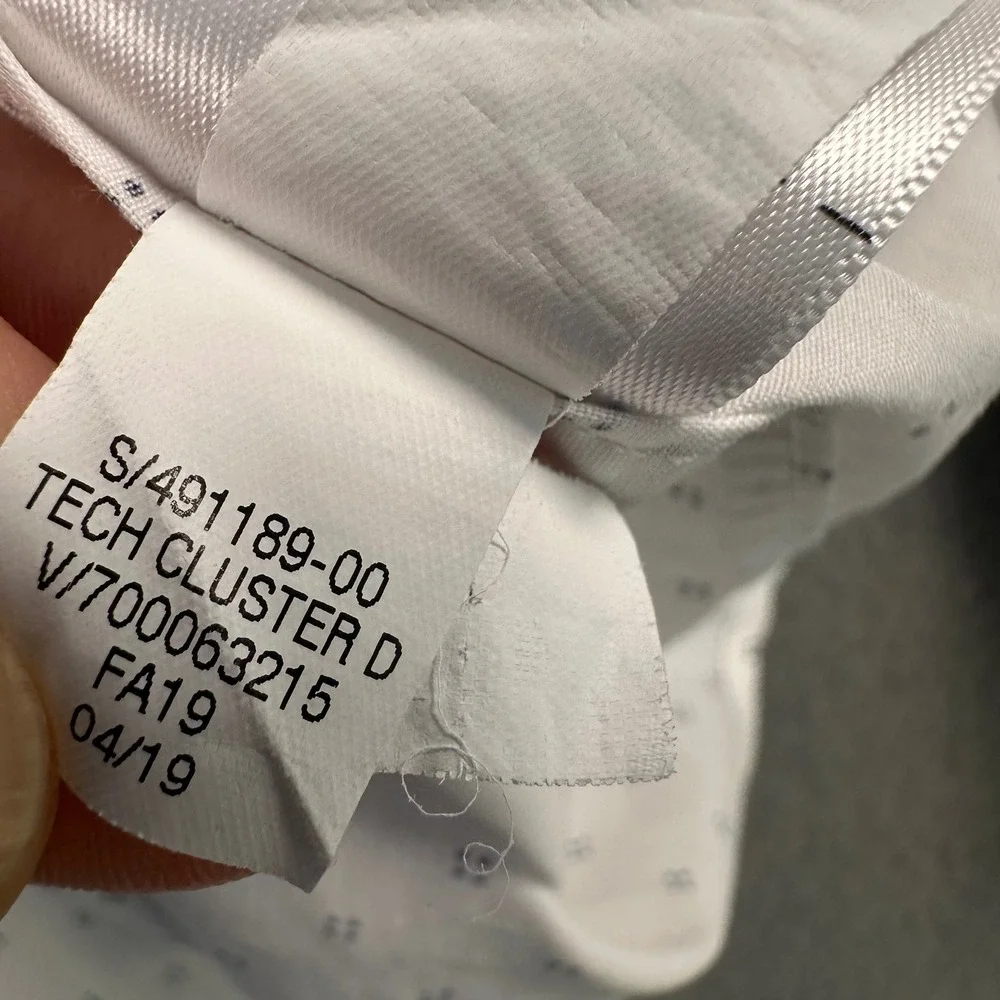 Banana Republic Slim Flex Fit Tech Stretch Cotton Shirt XL White Micro Dot FA19